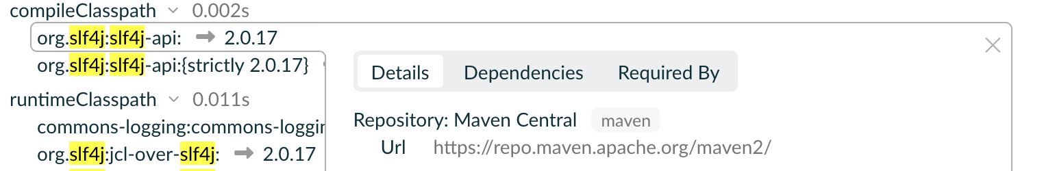 Build Scan dependency origin