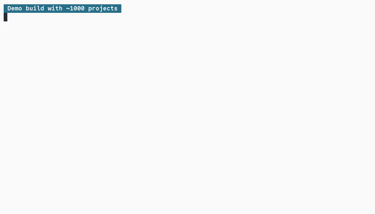 Projects are configured in parallel with Isolated Projects enabled Parallel project configuration in action