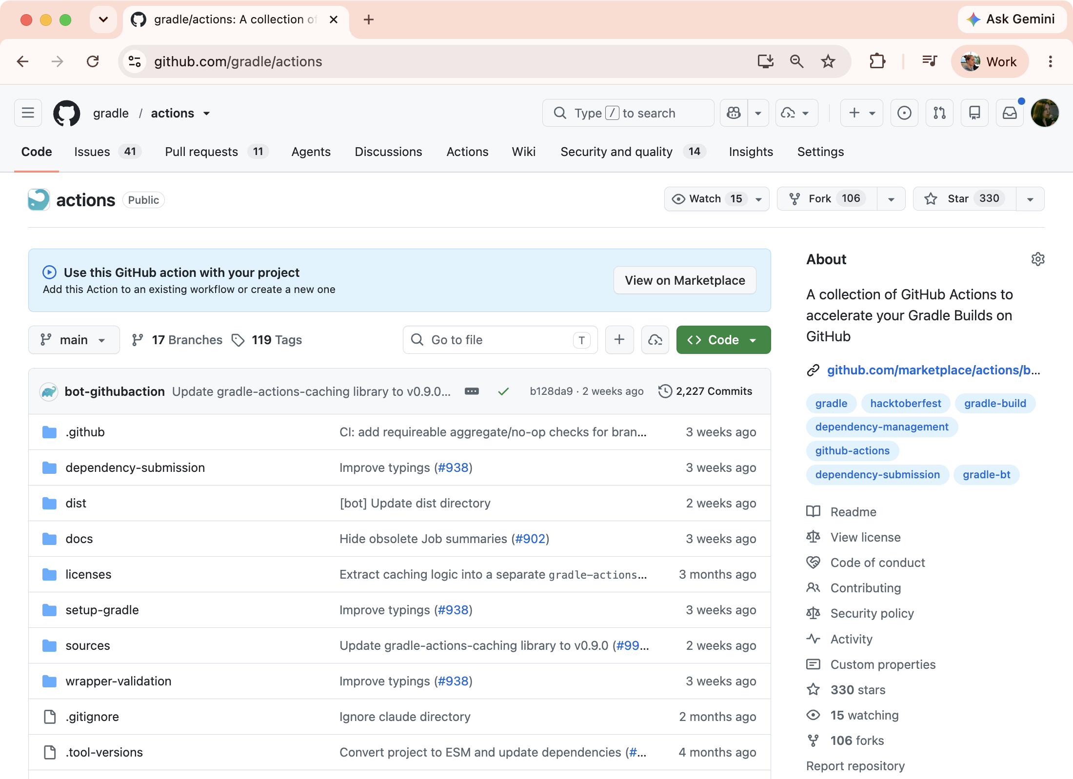 Gradle GitHub Action